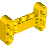 Technic Beam 3 x 5 Thick [90° Offset Centre Beam Holes] in Yellow