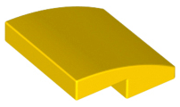 Brick Curved 2 x 2 x 2/3 in Yellow