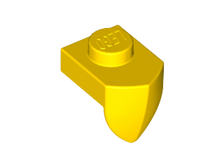 Plate Special 1 x 1 with Vertical Tooth in Yellow