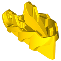 Large Figure Head, Jaw with Axle Hole [Plain] in Yellow