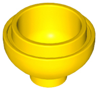 Brick Round 2 x 2 Dome Bottom [Open Stud] in Yellow