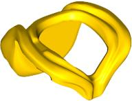 Minifig Neckwear Hood Folded Down in Yellow