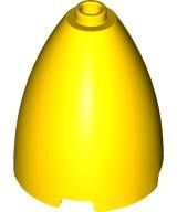 Cone 3 x 3 x 3 (Elliptic Paraboloid) with Internal Axle Hole in Yellow
