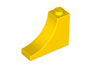 Brick Curved 1 x 3 x 2 Inverted [Inside Bow] in Yellow