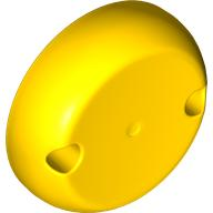 Dome Hemisphere 7 x 7 with 2 Pin Holes [Plain] in Yellow