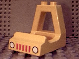 Duplo Truck Cab with Grill and Headlights Print in Yellow