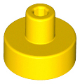 Tile Special Round 1 x 1 with Hollow Bar in Yellow