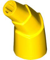 Animal Body Part, Horn Stacked 45 deg. with Axle Connectors in Yellow