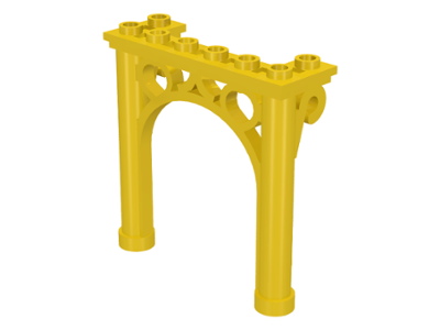Brick Arch 2 x 6 x 5 Ornamented in Yellow