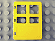 Duplo Door 1 x 4 x 4 with Four Panes in Yellow
