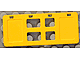 Duplo Door 1 x 3 x 5 with Four Panes in Yellow
