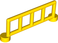 Duplo Fence / Rail 1 x 6 with 5 Rails in Yellow