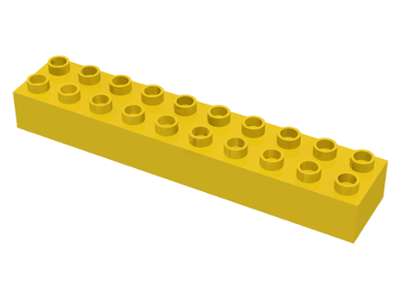 Duplo Brick 2 x 10 in Yellow
