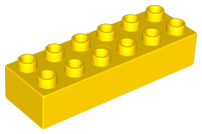 Duplo Brick 2 x 6 in Yellow