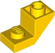 Brick Sloped Inverted 45° 2 x 1 with 2/3 Cutout in Yellow