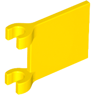 Flag 2 x 2 Square [Thin Clips] in Yellow