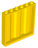 Panel 1 x 6 x 5 [Vertical Corrugated] in Yellow