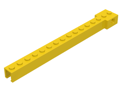 Crane Arm Outside, Narrow, 15 Studs in Yellow