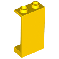 Panel 1 x 2 x 3 [Hollow Studs] in Yellow
