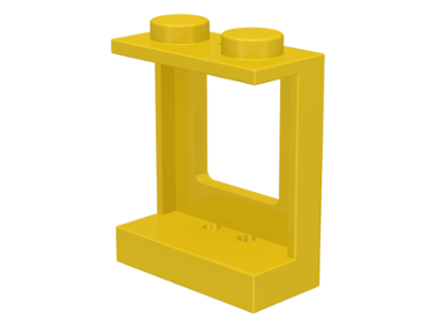 Window 1 x 2 x 2 Plane, Solid Studs in Yellow