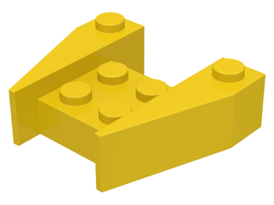 Brick Wedged 3 x 4 [No Stud Notches] in Yellow