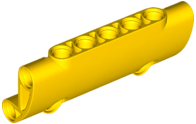 Technic Panel Curved 7 x 3 with 2 Pin Holes through Panel Surface in Yellow