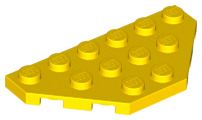 Wedge Plate 3 x 6 Cut Corners in Yellow
