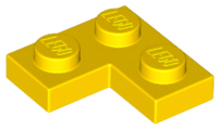 Plate 2 x 2 Corner in Yellow