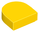 Tile Round 1 x 1 Half Circle in Yellow