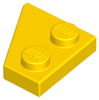 Wedge Plate 2 x 2 Right in Yellow