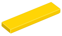 Tile 1 x 4 with Groove in Yellow