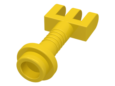 Hinge Bar with 3 Fingers and End Stud (Control Lever) in Yellow