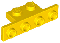 Bracket 1 x 2 - 1 x 4 [Square Corners] in Yellow