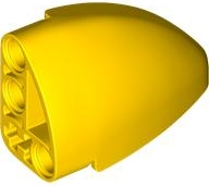 Technic Panel Round Corner 5 x 3 x 2 Left in Yellow