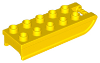 Duplo Sleigh / Sled, 2 x 6 with 10 Studs and Cutout in Yellow