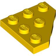 Wedge Plate 3 x 3 Cut Corner in Yellow