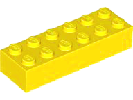 Brick 2 x 6 in Yellow