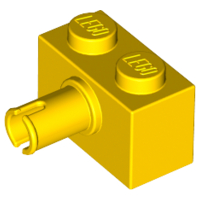 Brick Special 1 x 2 with Pin in Yellow