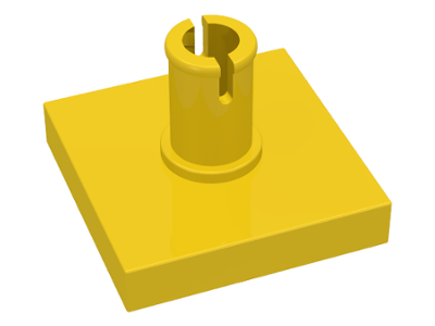 Tile Special 2 x 2 with Top Pin in Yellow