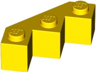 Brick Wedged 3 x 3 Facet in Yellow