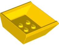 Tipper Bed Small, 3 x 4 Anti-studs in Yellow