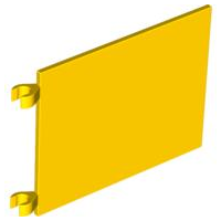 Flag 6 x 4 with O-Clips in Yellow