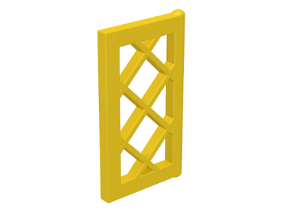 Window 1 x 2 x 3 Pane Latticed in Yellow