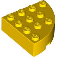 Brick Round Corner 4 x 4 Full Brick in Yellow