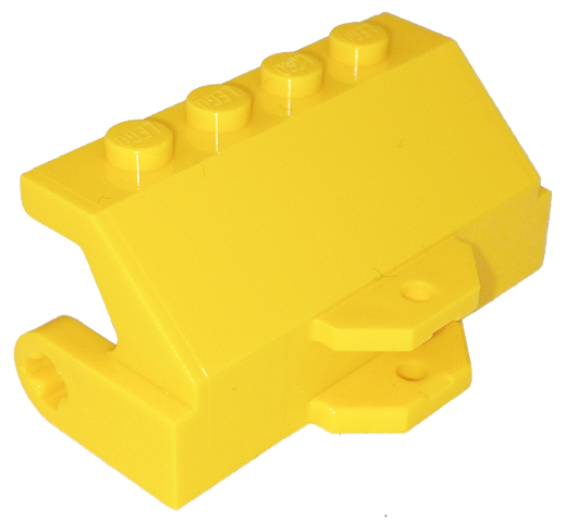 Street Sweeper Brush Holder with Towball Fitting in Yellow