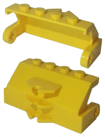 Street Sweeper Brush Holder with Hinge Fitting in Yellow