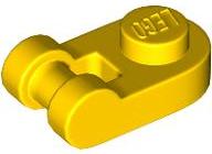 Plate Special 1 x 1 Rounded with Handle in Yellow