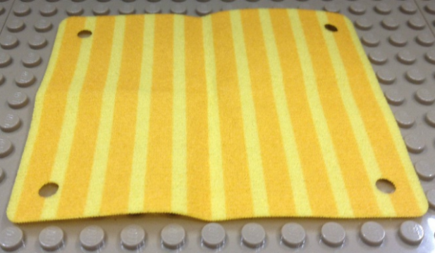 Roof, Awning 9 x 11 with Bright Light Orange Stripes Print in Yellow