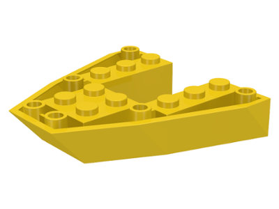 Brick Wedged, Sloped Inverted 6 x 6 x 1 Boat Bow in Yellow