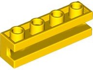 Brick Special 1 x 4 with Groove in Yellow